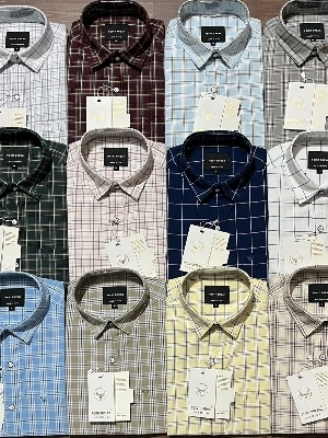 Mens Check Casual Shirts - Material: Cotton