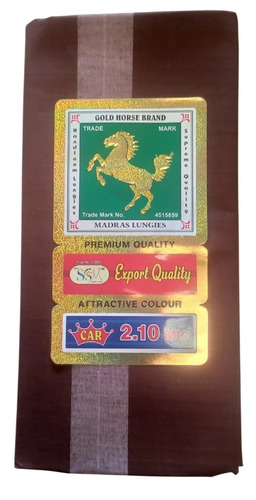 Dark Brown Cotton Handloom Lungi