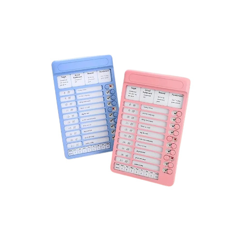 Self Discipline Card - Plastic Material, Perfect Bound Kids Book for Daily Learning | Multicolor, Daily Learning Reading Schedule Time Manager