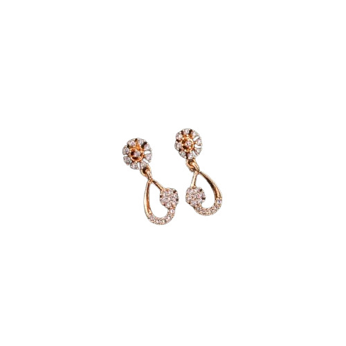 Fancy Tops Hanging Earrings - Yellow Gold Drop Earrings | Antique Style for Party and Wedding Occasions Designed for Women