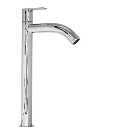 Brass Extended Tall Pillar Cock Taps - Color: Silver