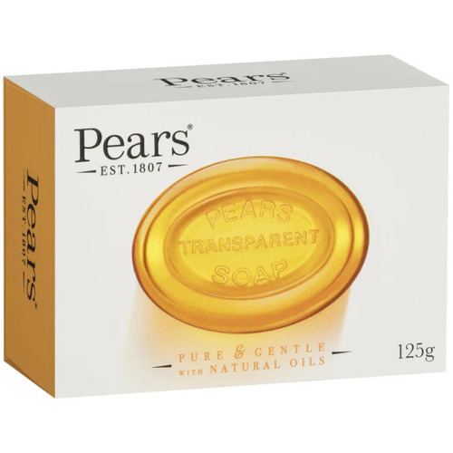 Pears Bath Soap - Yellow Bar, Gentle on Skin, Nourishing Moisturizer with Fresh Fragrance for Daily Use on All Skin Types