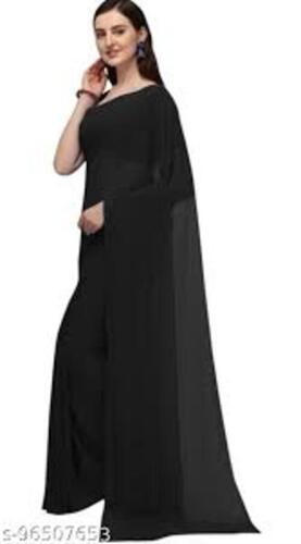 Pure Cotton Saree - Color: Black