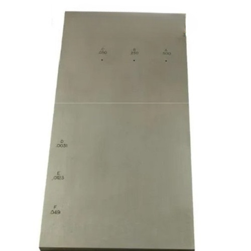 ASME N 625 Reference Plate - Precision Engineered, Corrosion-Resistant Metal for Industrial Applications, Silver Color, Inch Measurement