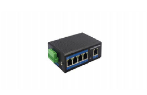 5 Port 10/100/1000 Base-Tx Industrial Unmanaged Ethernet Switch - Color: Black