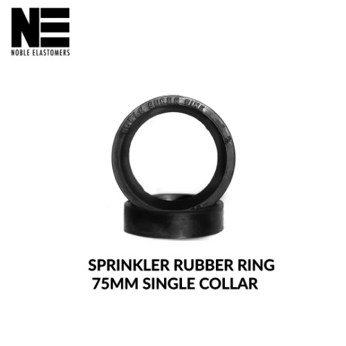 Sprinkler Rubber Ring - 75 MM Single Collar, Premium Quality Optimum Rubber, Round Shape, Black Color, Industrial Usage