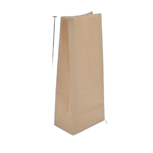 Sos Paper Bag - Imported Kraft, 18 x 11 x 25 cm, Brown | Biodegradable, Moisture Proof, Recyclable, Plain Design