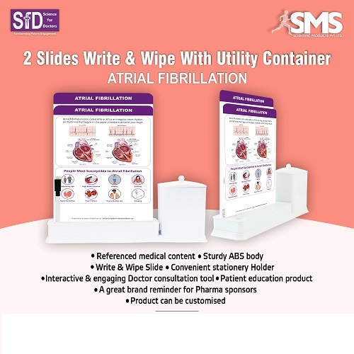 2 Slides Write and Wipe with Utility Container - Atrial Fibrillation