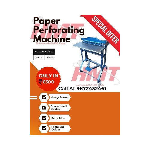 Paper Perforating Machine - Color: Blue