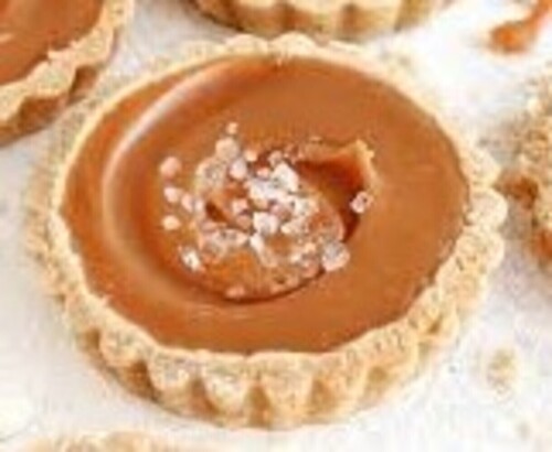 Salted Caramel Tart - Eggless, 3-5 Days Shelf Life | Rich Creamy Filling with a Hint of Sea Salt, Buttery Crisp Tart Crust, Glossy Caramel Glaze