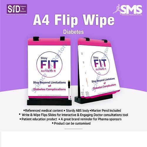 A4 Flip Wipe - Diabetes - Advantage: Portable