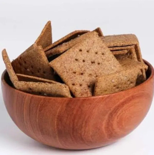 Ragi Cracker Biscuit - Wheat & Nachni Flour Blend, Crispy Texture, Salty Flavor | Enriched with Honey, Flax Seed & Sesame Seeds