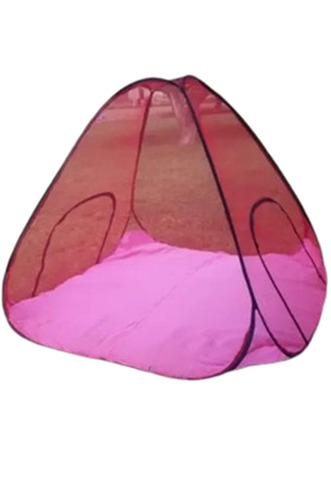 Cotton Mosquito Net - King Size, Blue Foldable Design | Suitable for Home Use, Adults, with Door