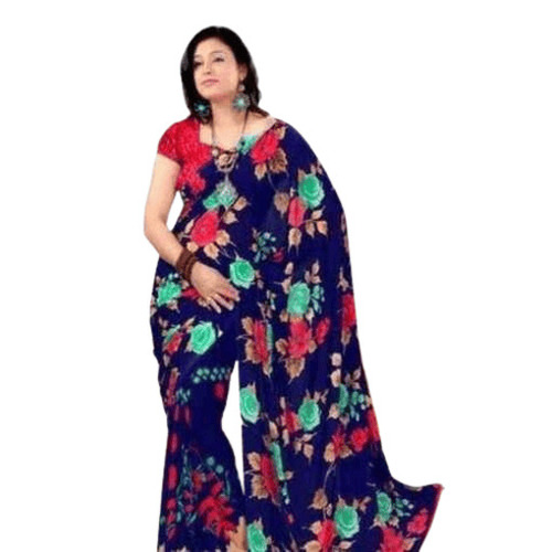 Crepe Sarees - Color: Blue