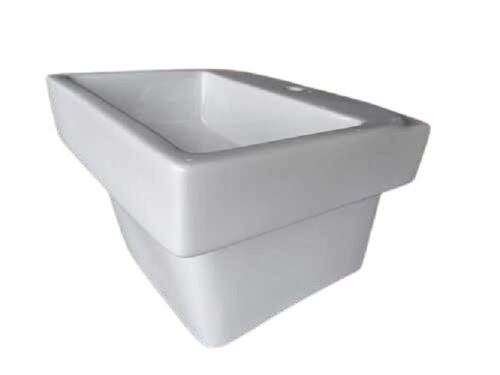Wall Hung Wash Basin - 470x380x130mm, Durable Ceramic Material , Space-Saving Wall-Mounted Design, Sleek and Modern Look, Easy to Clean and Maintain, Ideal for Small Bathrooms