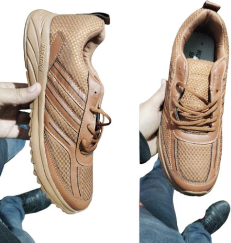 Brown Pt Shoes For Army And Police - Gender: Unisex