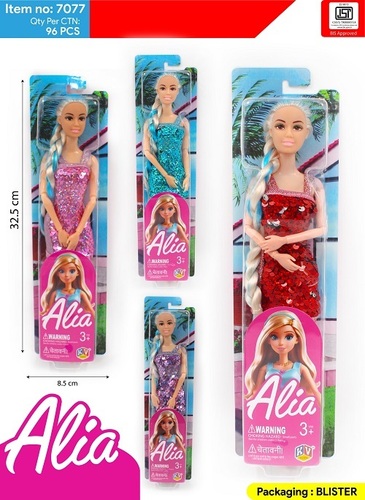 7077 11 Inches Alia Doll Available In 4 Models - Color: Red