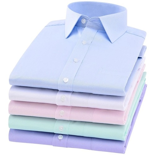 Formal Mens Shirt - Cotton Blend, Sizes M, L, XL | Wrinkle Free, Breathable, No Color Fade, Ideal for Gifting, Plain Pattern