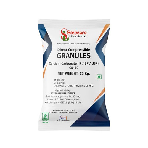 Calcium Carbonate Granules Cs90 (Dc Grade) - Application: Industrial