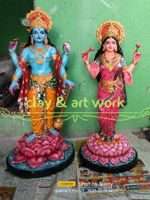 Resin Laxmi Narayan Statues - Feature: Eco-Friendly