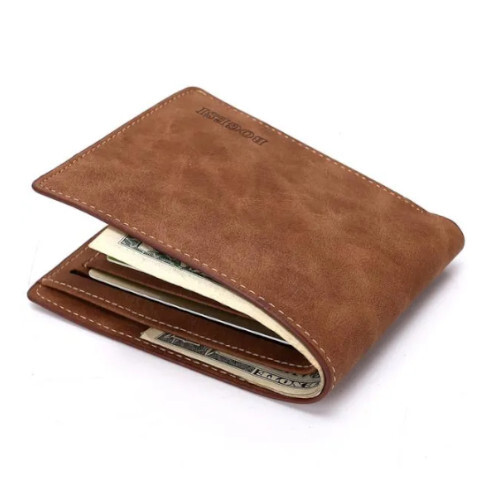 Mens Leather Wallet - Color: Brown