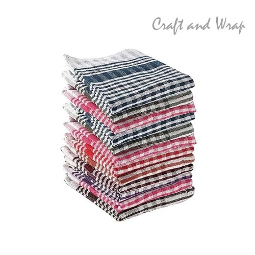 Reusable Cotton Cleaning Cloth | Multipurpose Kitchen Napkin | Table Wipe | Multi colour | Large Size 26x16 Inches 