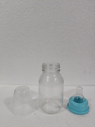 150 Ml Baby Milk Glass Bottle - Color: Transparent