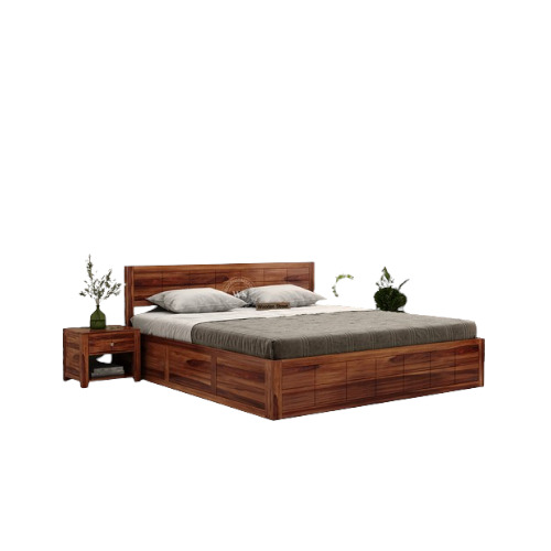 Wooden Double Bed - Artwork: Carving