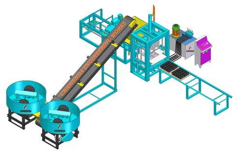 Hydro + High Vibro Bricks And Paver Block Making Machine - Capacity: 2160 Pcs/hr
