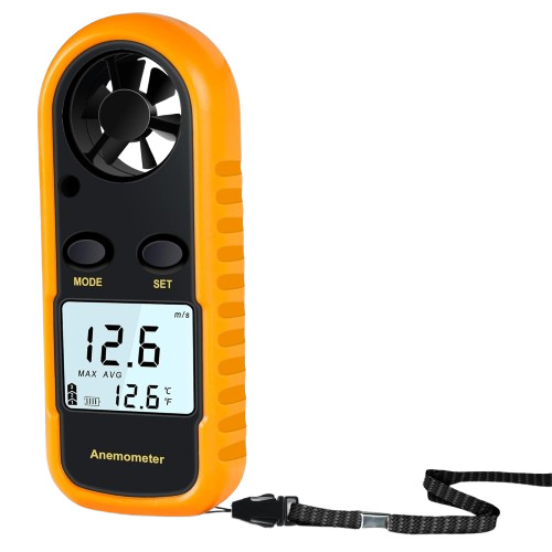 Digital Anemometer - Color: Yellow & Black