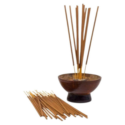 Rose Agarbatti - 100% Natural Bamboo Stick, 8-10 Inch Long, Brown Color | Eco-Friendly, Straight Burning, Includes Incense Holder