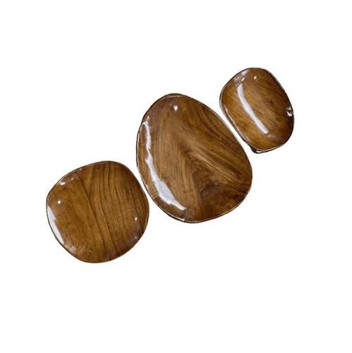 Set Of 3 Wooden Plates - Application: Kitchen