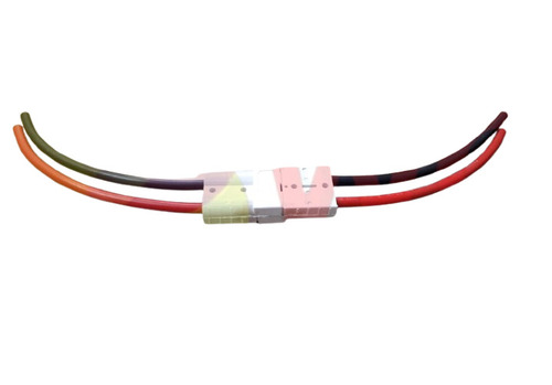 10mm EV Lite Charging Connector Set 50A - Plastic, 10mm Size, White Color | Durable Design, 2 Socket + 4 Pins/Wires for Electric Vehicles