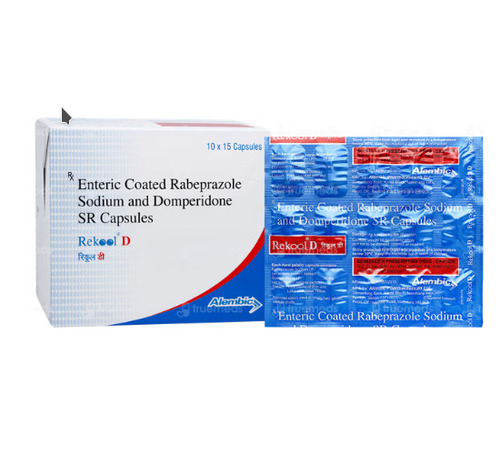 Rekool D Capsule - Rabeprazole 20mg Domperidone 30mg, 10x15 Capsules | Proton Pump Inhibitor, Prokinetic Agent