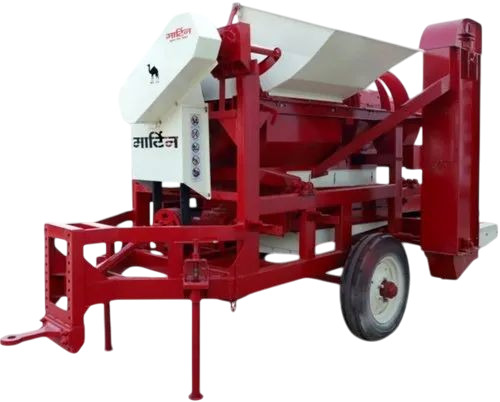 Single Shaft Agricultural Thresher - Color: Red & White