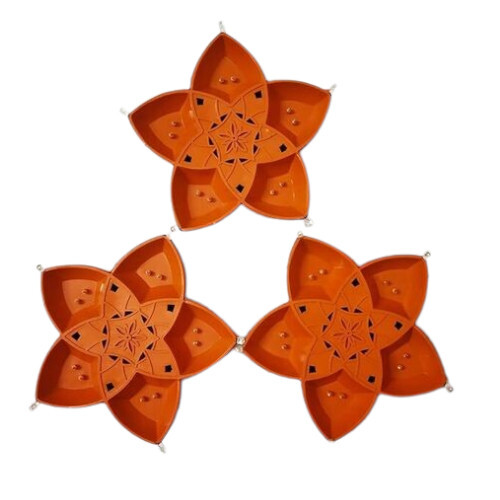 Led Water Sensor Panchmukhi Diya Light - Color: Red