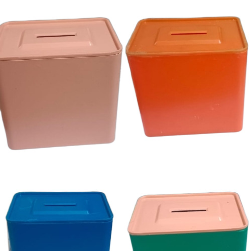 Multi Color Plastic Coin Box
