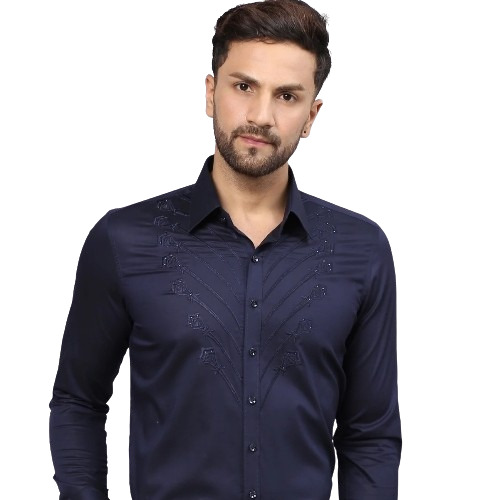 Men Shirt - Collar Style: Spread