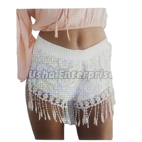 Crochet Knitted Shorts - Color: White
