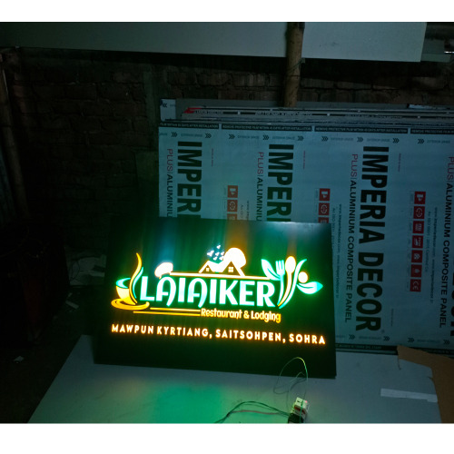 Acrylic Sign Board with LED