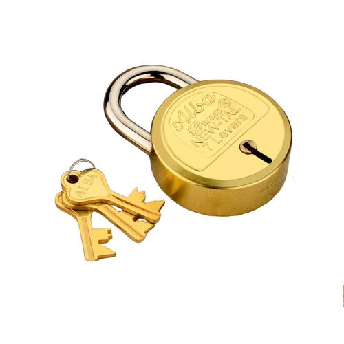 Alba Pure Brass Padlock - Color: Gold