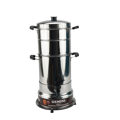 Small Traditional Filter Coffee Maker - Color: Silver