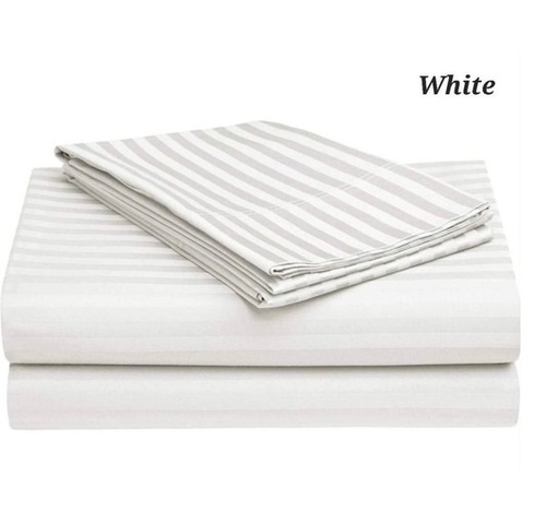 White Satin Bed Sheets - Design Type: Modern