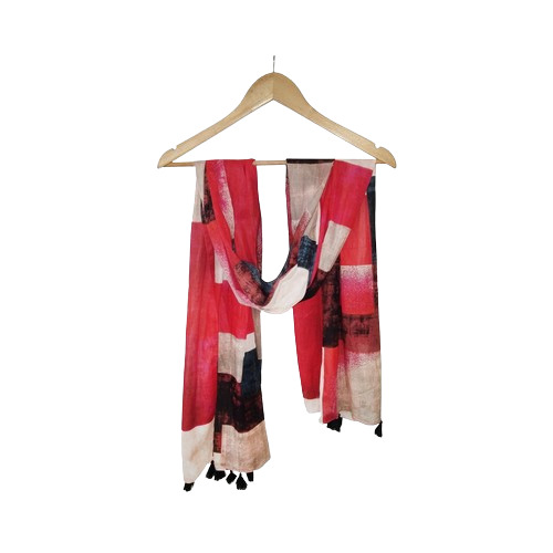 100% Cotton Printed Shawl - Color: Multicolor