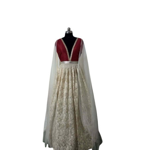 Spanish Net Bridal Embroidery Fabric 56 Inch - Design: Wedding Wear