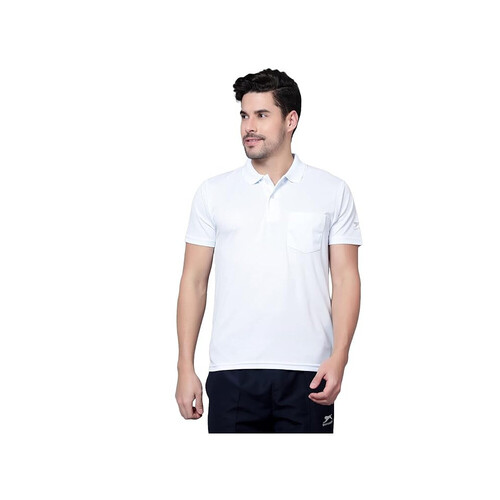 Plain White Men Polo T Shirt - Age Group: Adults