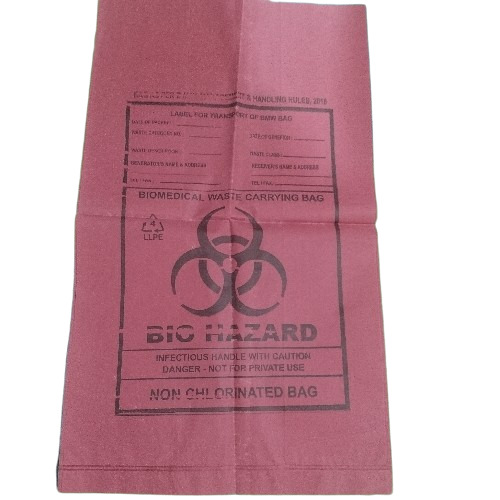 19*21 Inch Bio Hazard Garbage Bag - Color: Pink