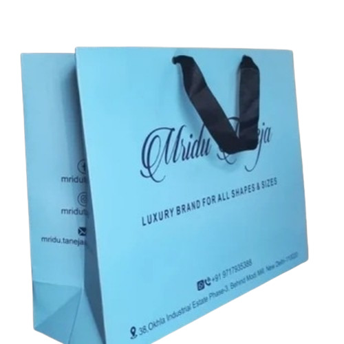 Printed Paper Bag - Color: Blue