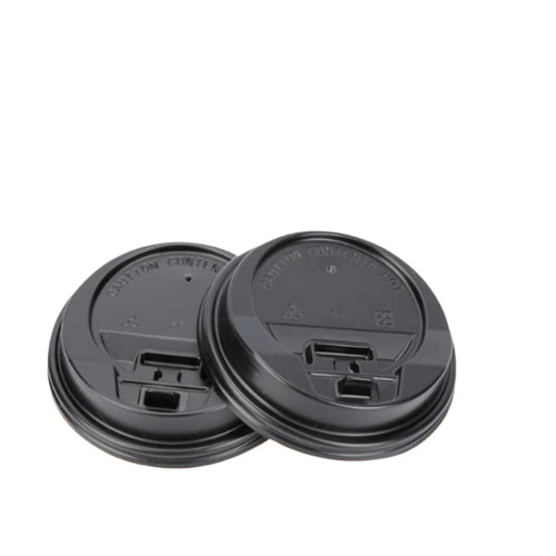 80 Mm Lockable Plastic Lid - Color: Black