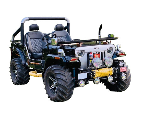 Customized Black Modified Jeep - Material: Metal
